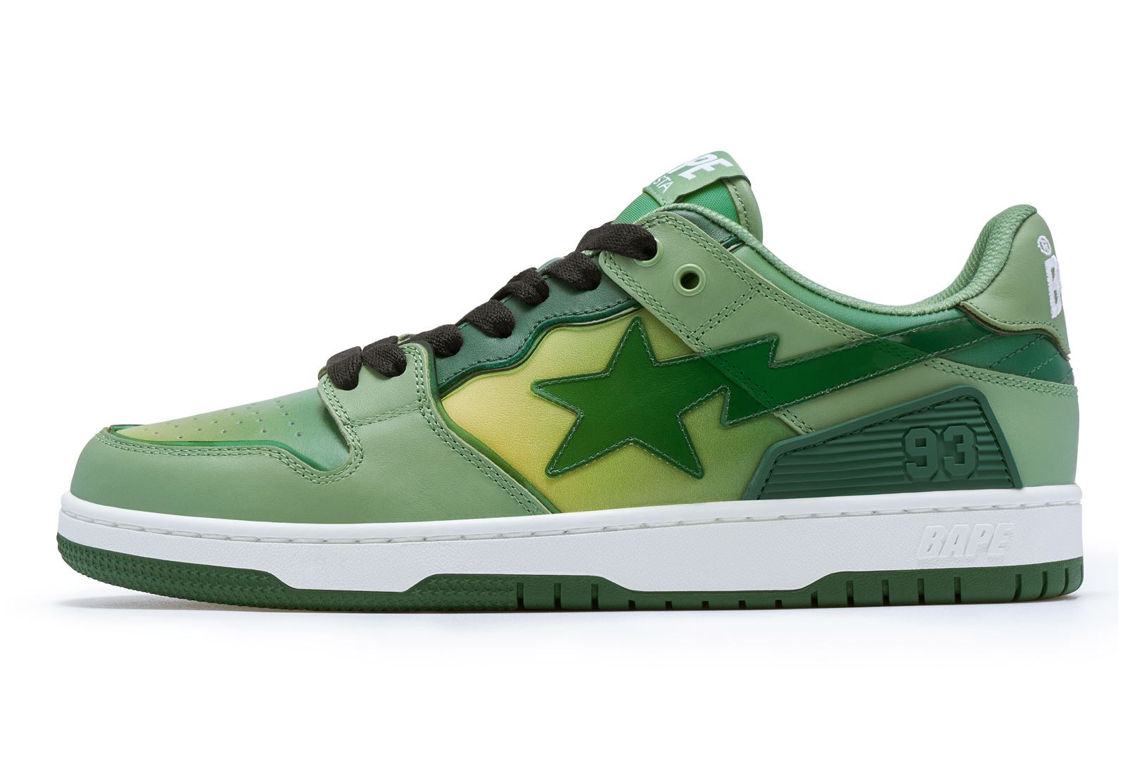 Bape green clearance camo shoes