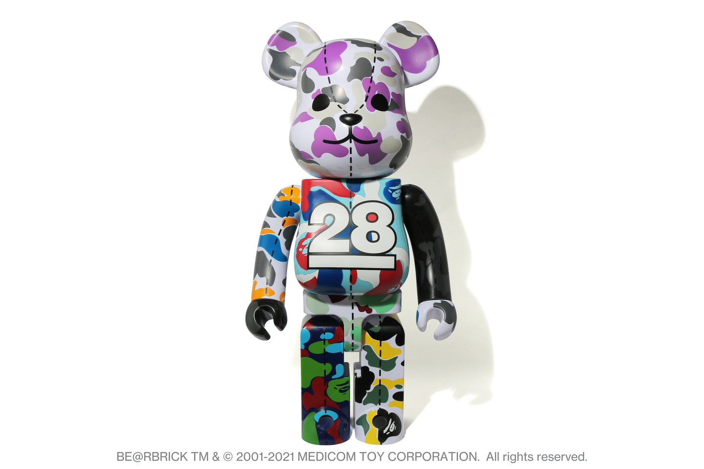 A BATHING APE® 28TH ANNIVERSARY BE@RBRICK BAPE CAMO 1000%