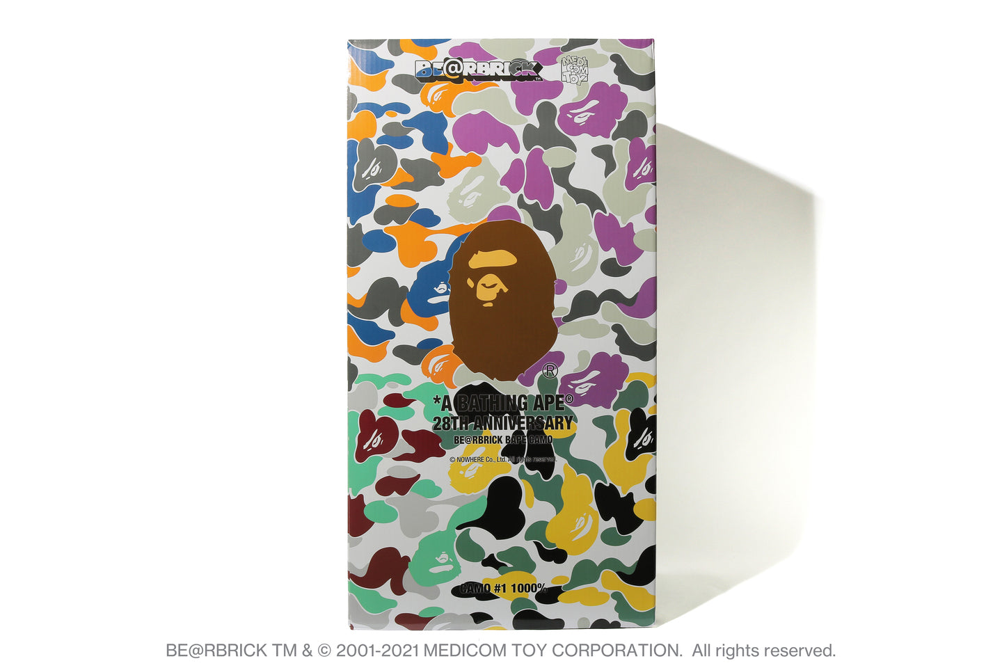 A BATHING APE® 28TH ANNIVERSARY BE@RBRICK BAPE CAMO 1000%