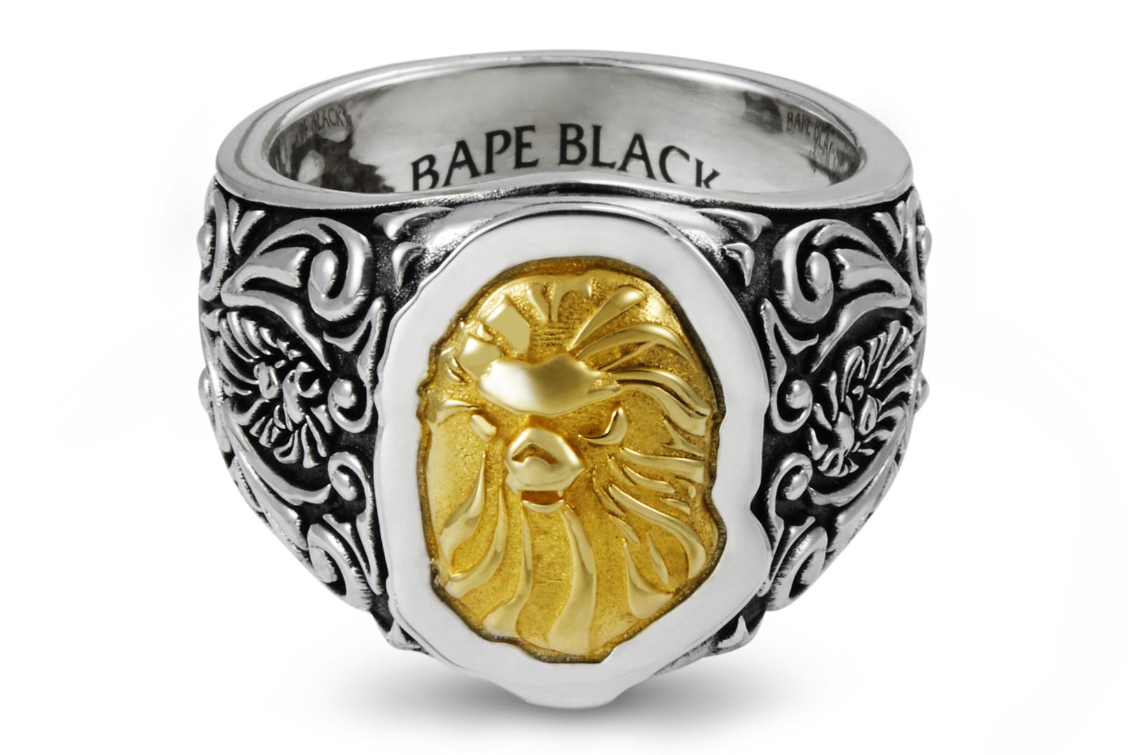 BAPE BLACK ORNAMENTAL PATTERN SIGNET RING – uk.bape.com