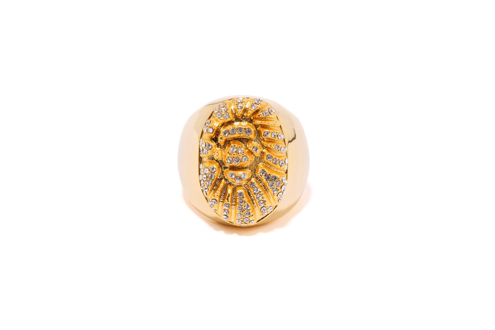 APE HEAD CRYSTAL STONE RING – uk.bape.com