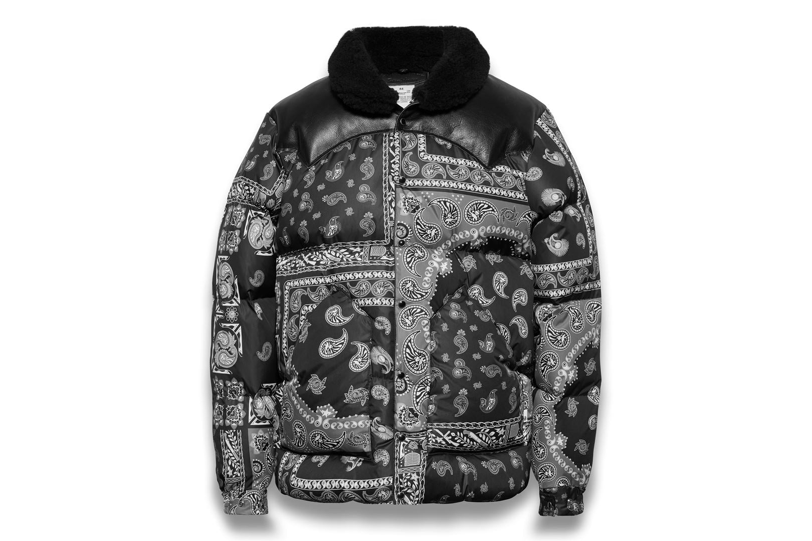 Bape leather down jacket sale