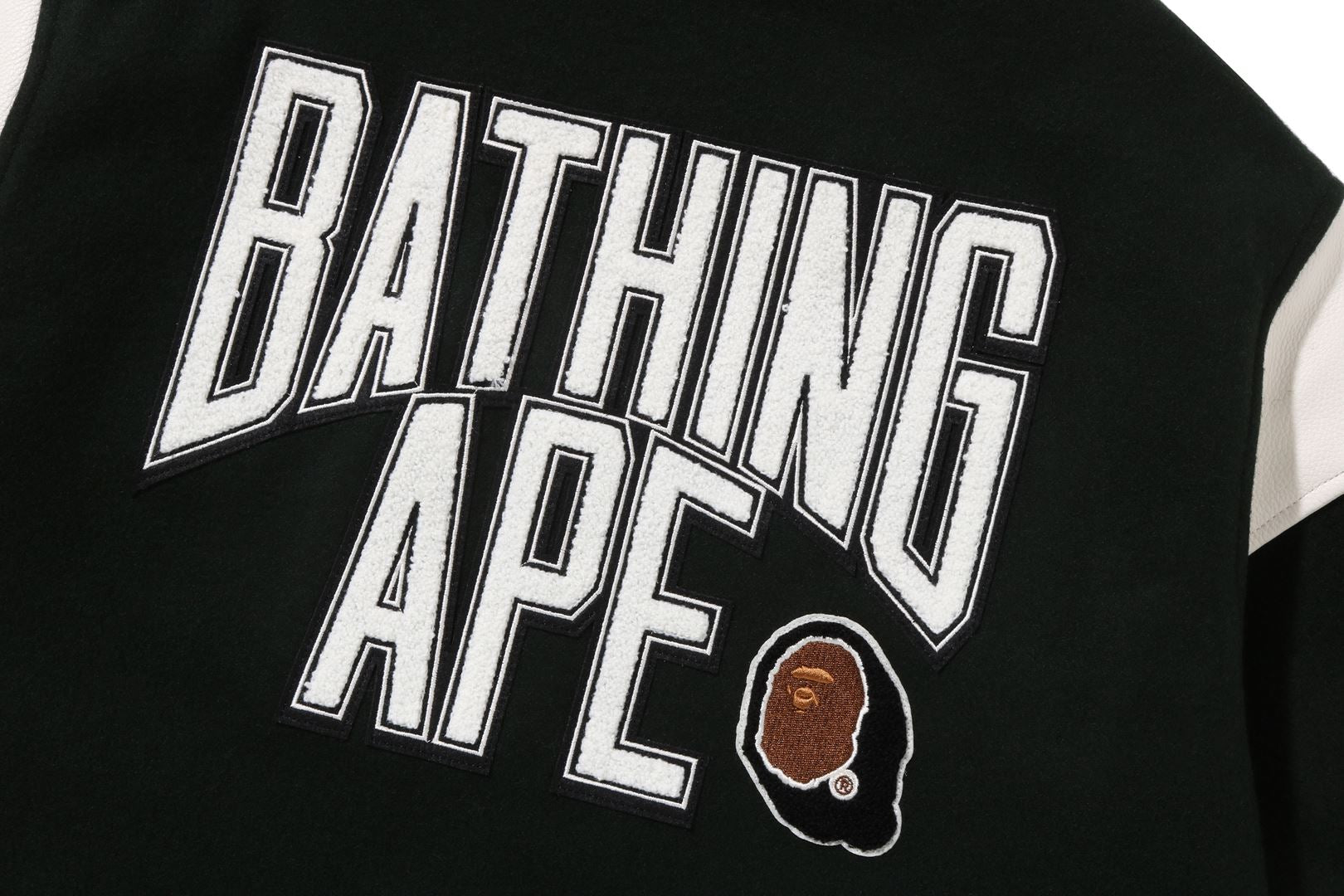 Bape camo varsity on sale jacket