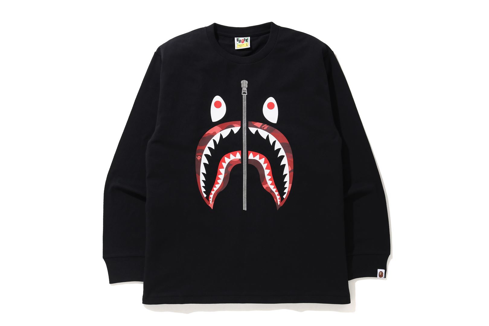 COLOR CAMO SHARK L/S TEE – uk.bape.com