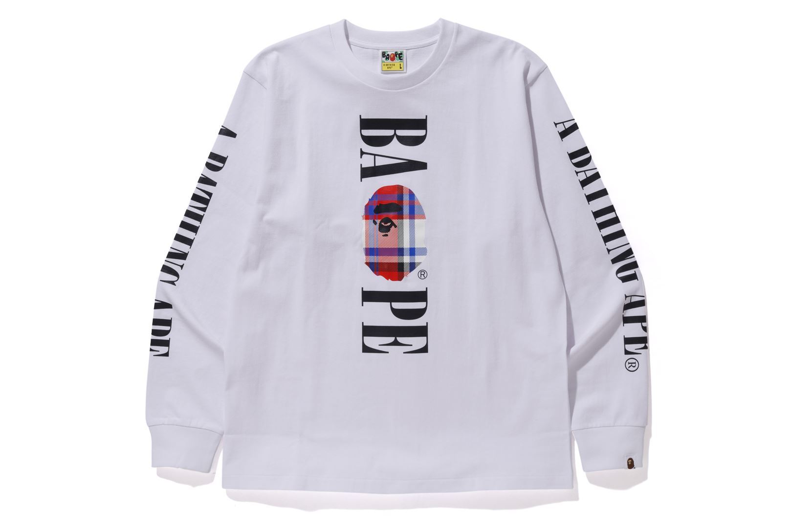 BAPE STORE® LONDON BAPE CHECK LOGO L/S TEE