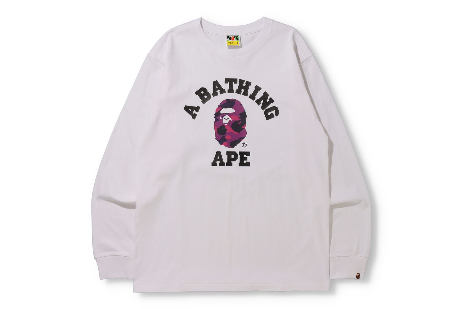 COLOR CAMO COLLEGE L/S TEE – uk.bape.com