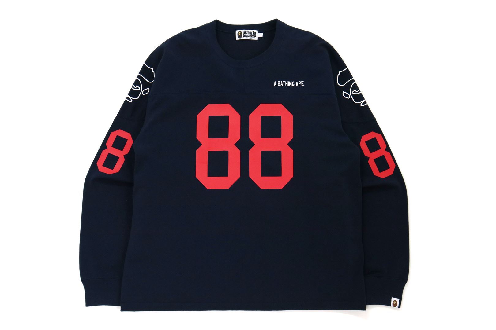 BAPE FOOTBALL RELAXED FIT L/S TEE MENS