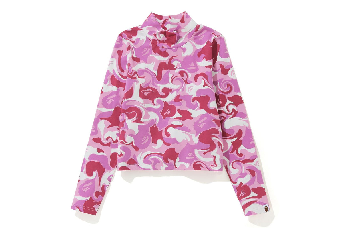 A BATHING APE® Marble Camo Turtle Neck L/S Tee Bape official