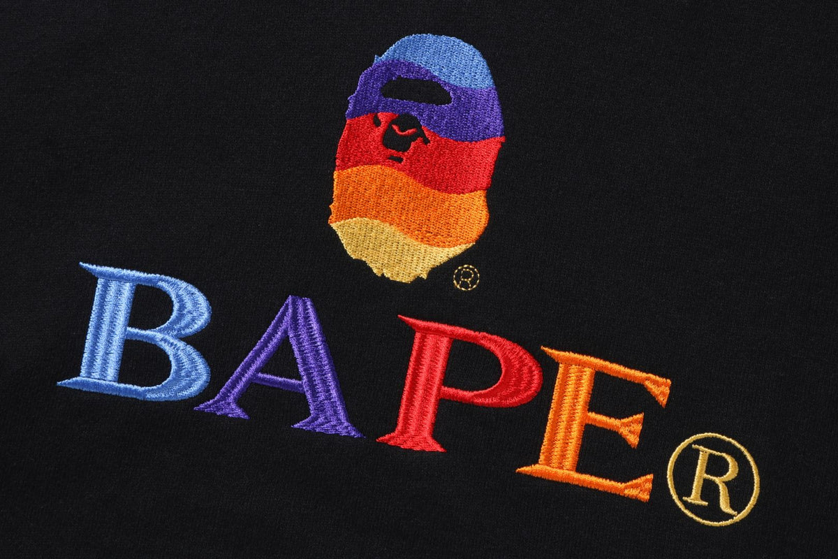 BAPE EMBROIDERY LOOSE FIT PULLOVER HOODIE