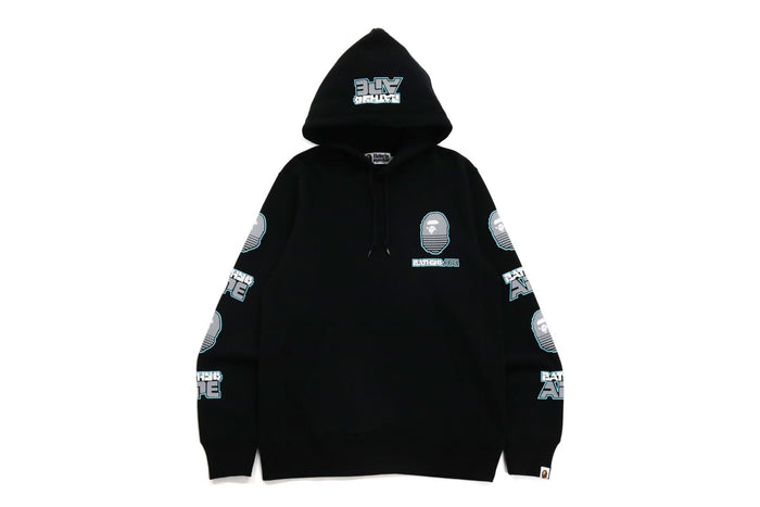 BAPE Mens Black Print Halloween Ape Head Glow in The Dark Pullover Hoodie Size: XXL