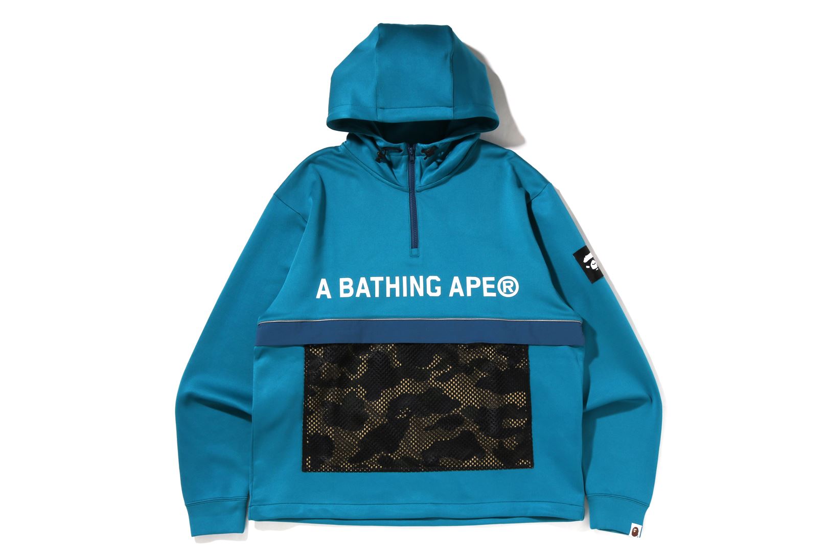 1ST CAMO POCKET RELAXED FIT DOUBLE KNIT HALF ZIP HOODIE – uk.bape.com