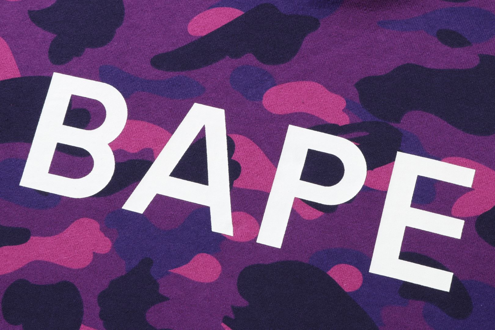 Bape color camo shark full zip hoodie on sale purple