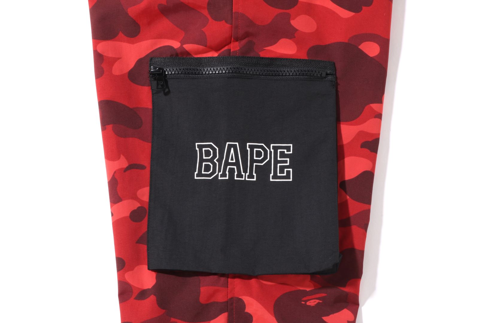 Bape red deals camo pants