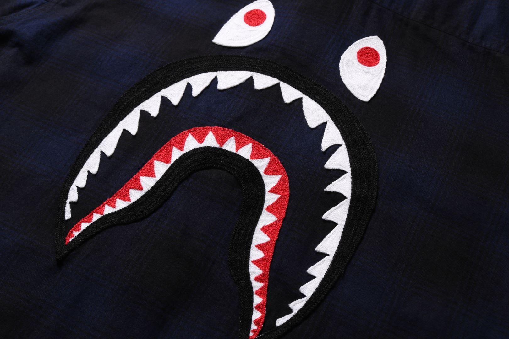 CHECK SHARK RELAXED FIT FLANNEL SHIRT – uk.bape.com