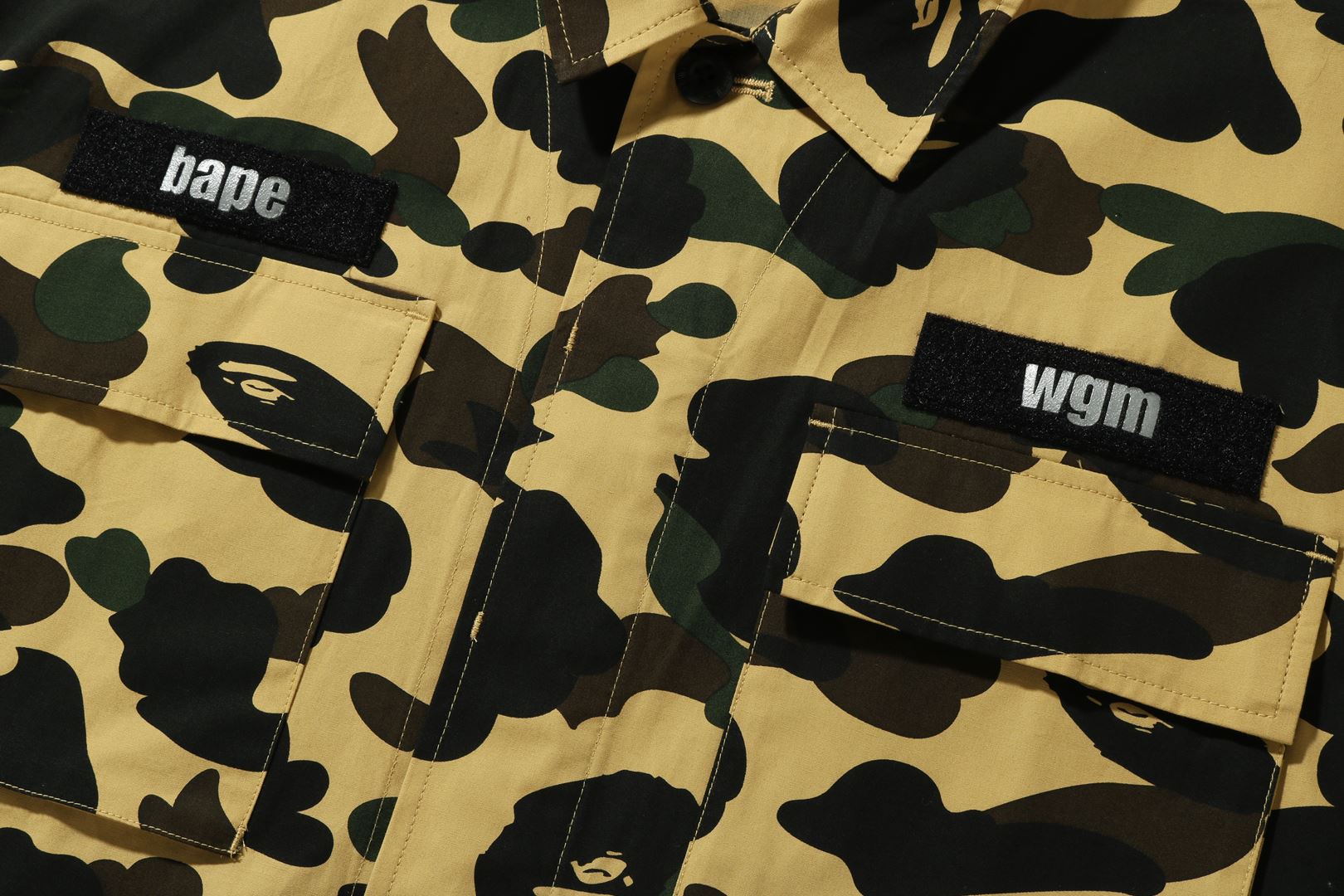 1ST CAMO SHARK RELAXED FIT MILITARY SHIRT – uk.bape.com