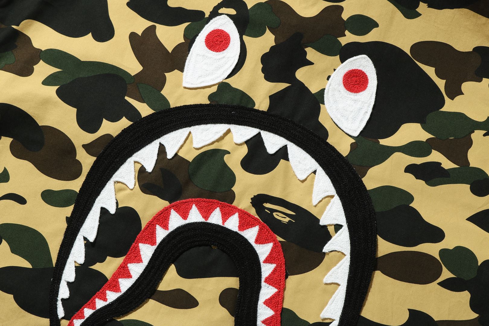 1ST CAMO SHARK RELAXED FIT MILITARY SHIRT – uk.bape.com