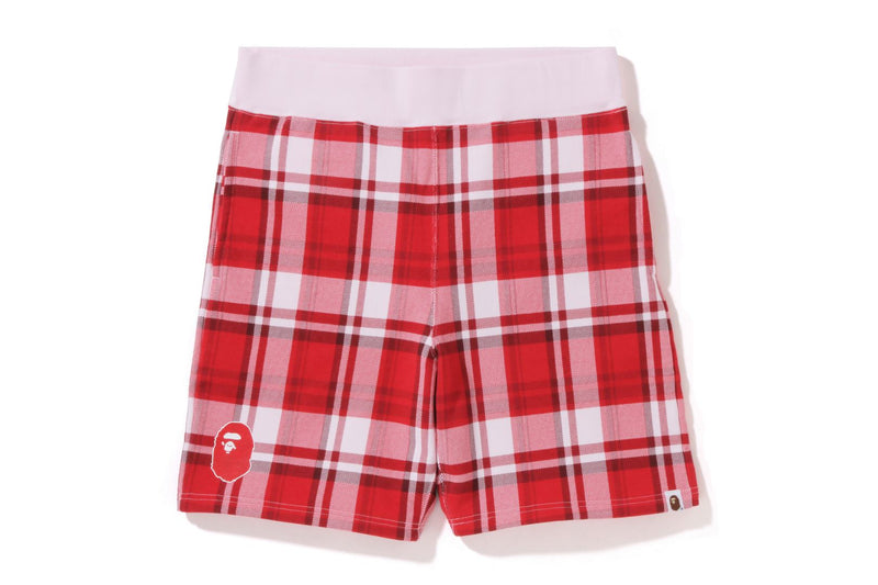 BAPE CHECK GIFT SWEAT SHORTS