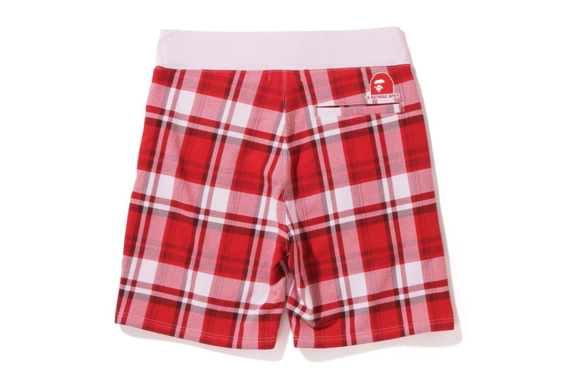 BAPE CHECK GIFT SWEAT SHORTS