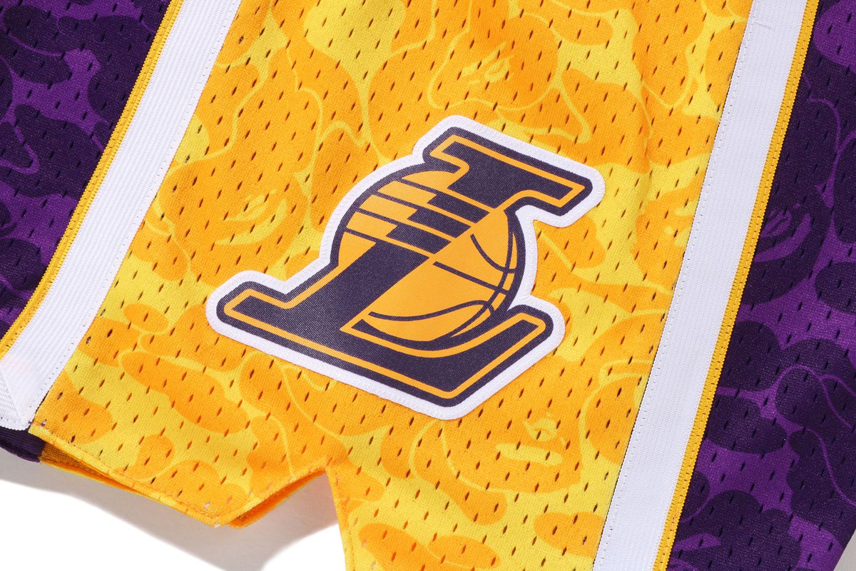 Bape x Mitchell & Ness Los Angeles Lakers Jersey Yellow