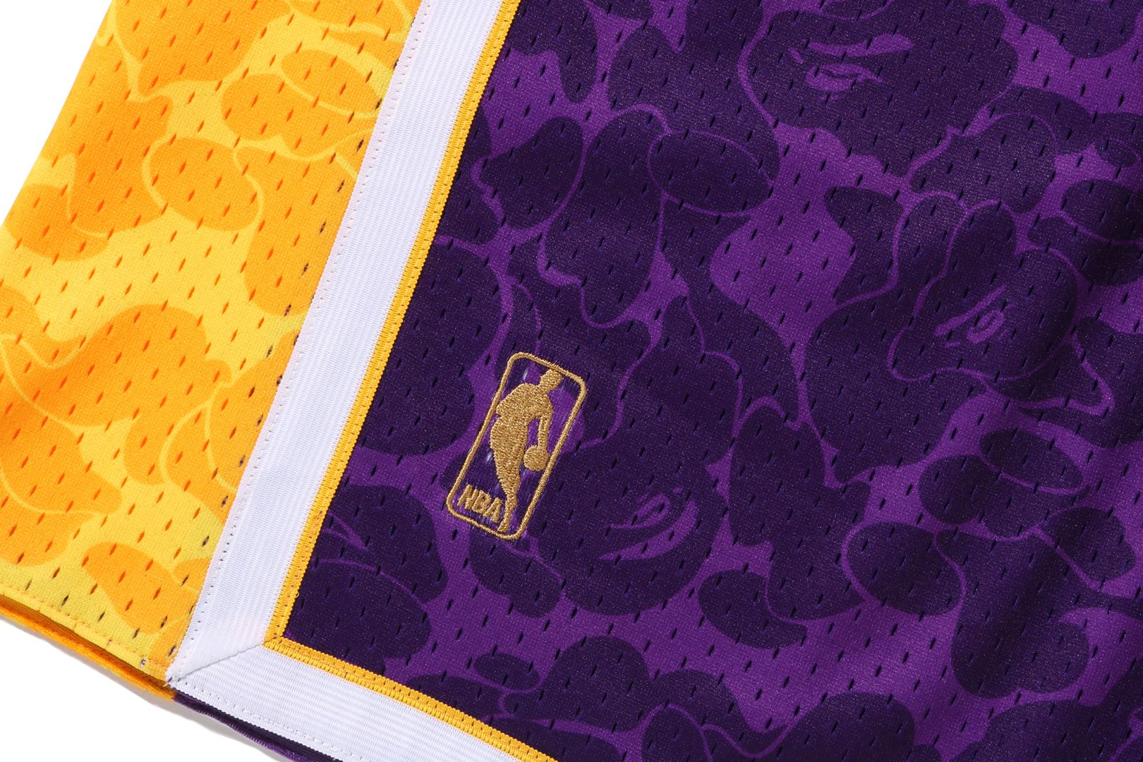 BAPE® X MITCHELL & NESS LOS ANGELES LAKERS JERSEY SHORTS