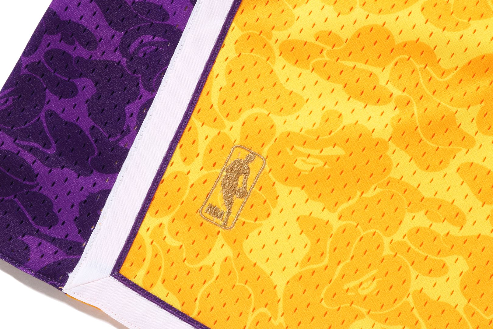 BAPE® X MITCHELL & NESS LOS ANGELES LAKERS JERSEY SHORTS