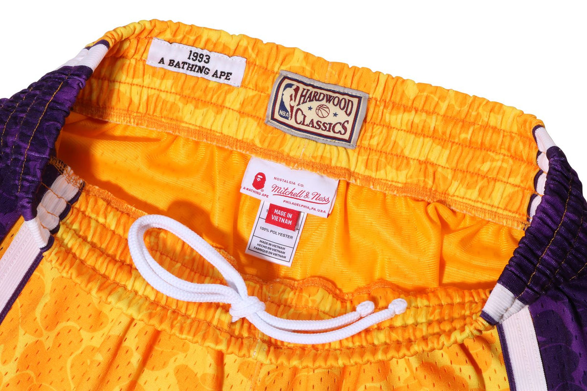 BAPE X MITCHELL & NESS LOS ANGELES LAKERS SHORTS – Palette Town