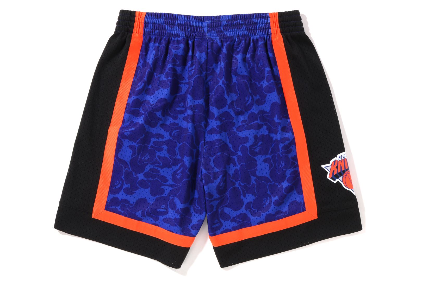 BAPE X MITCHELL NESS NEW YORK KNICKS JERSEY SHORTS uk.bape