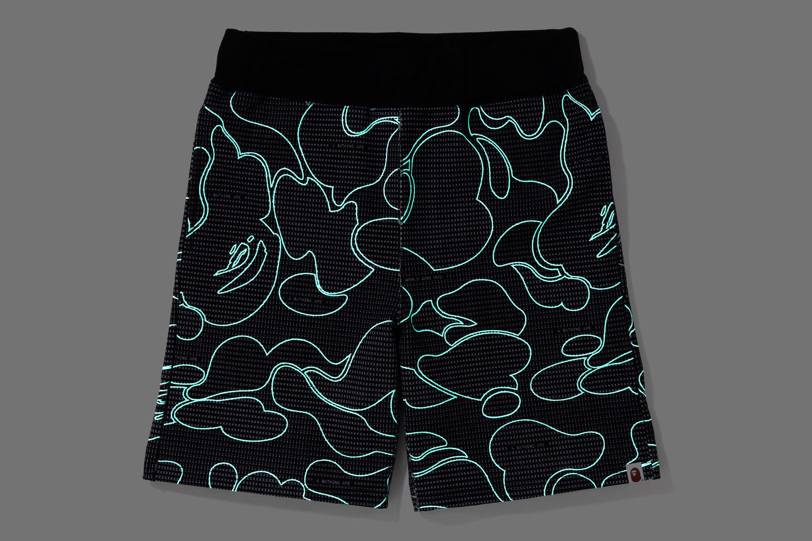 A BATHING APE® Text Code Camo Sweat Short | Bape official website
