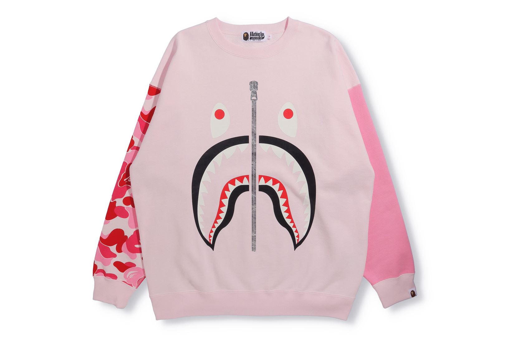 BIG ABC CAMO SHARK OVERSIZED CREWNECK – uk.bape.com