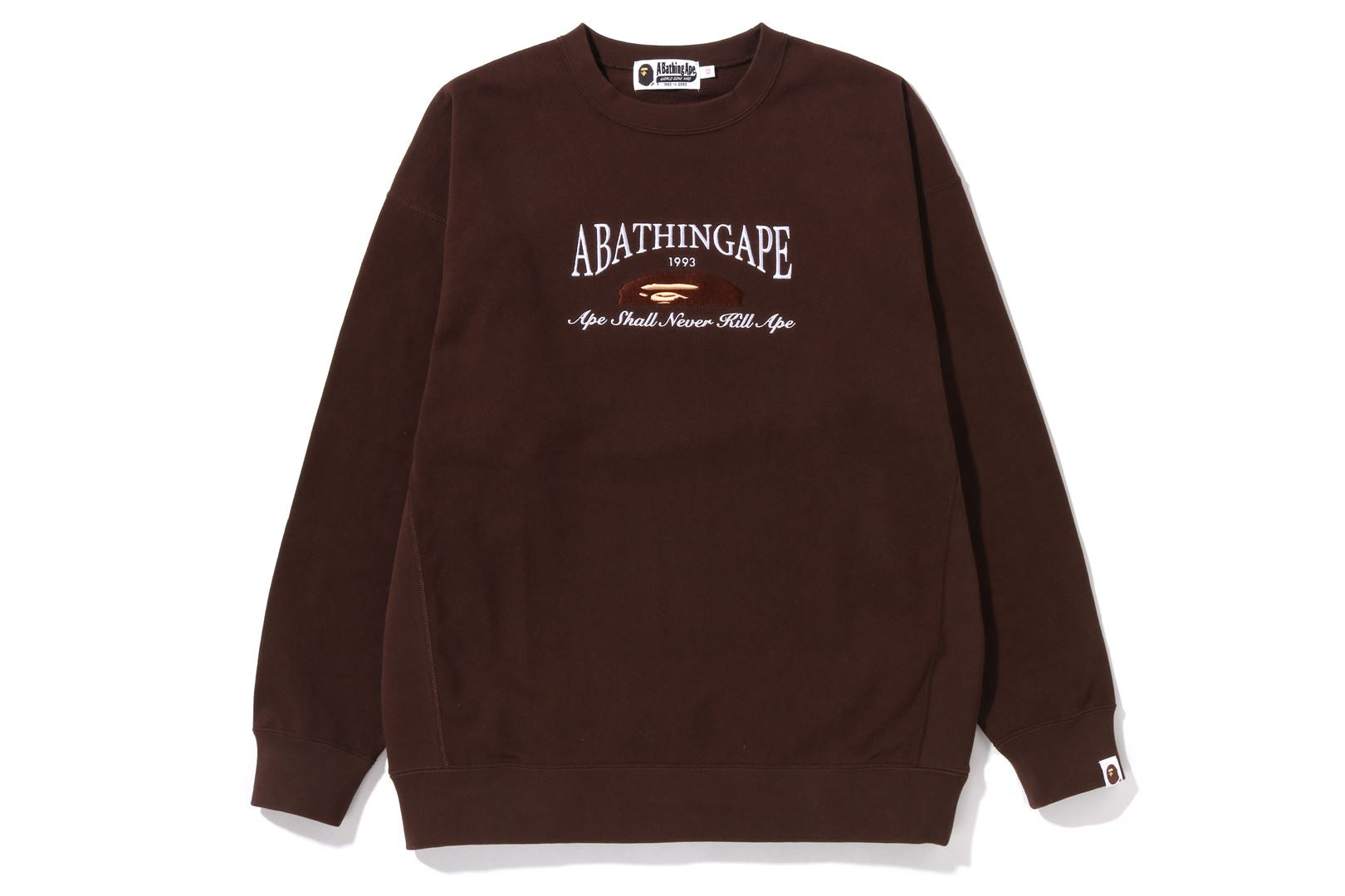 A BATHING APE EMBROIDERY OVERSIZED CREWNECK – uk.bape.com