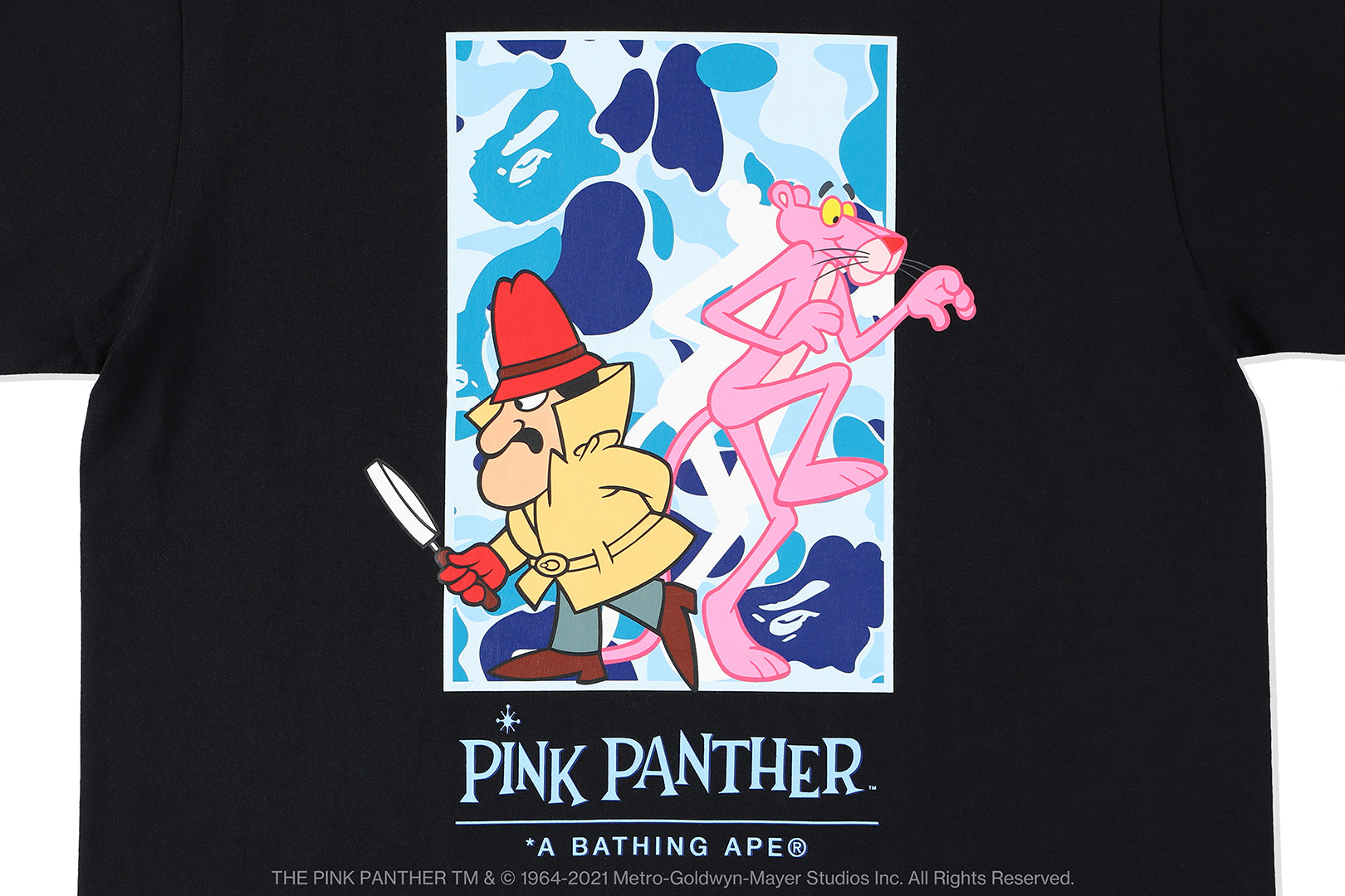 BAPE® X PINK PANTHER ABC CAMO WALL TEE