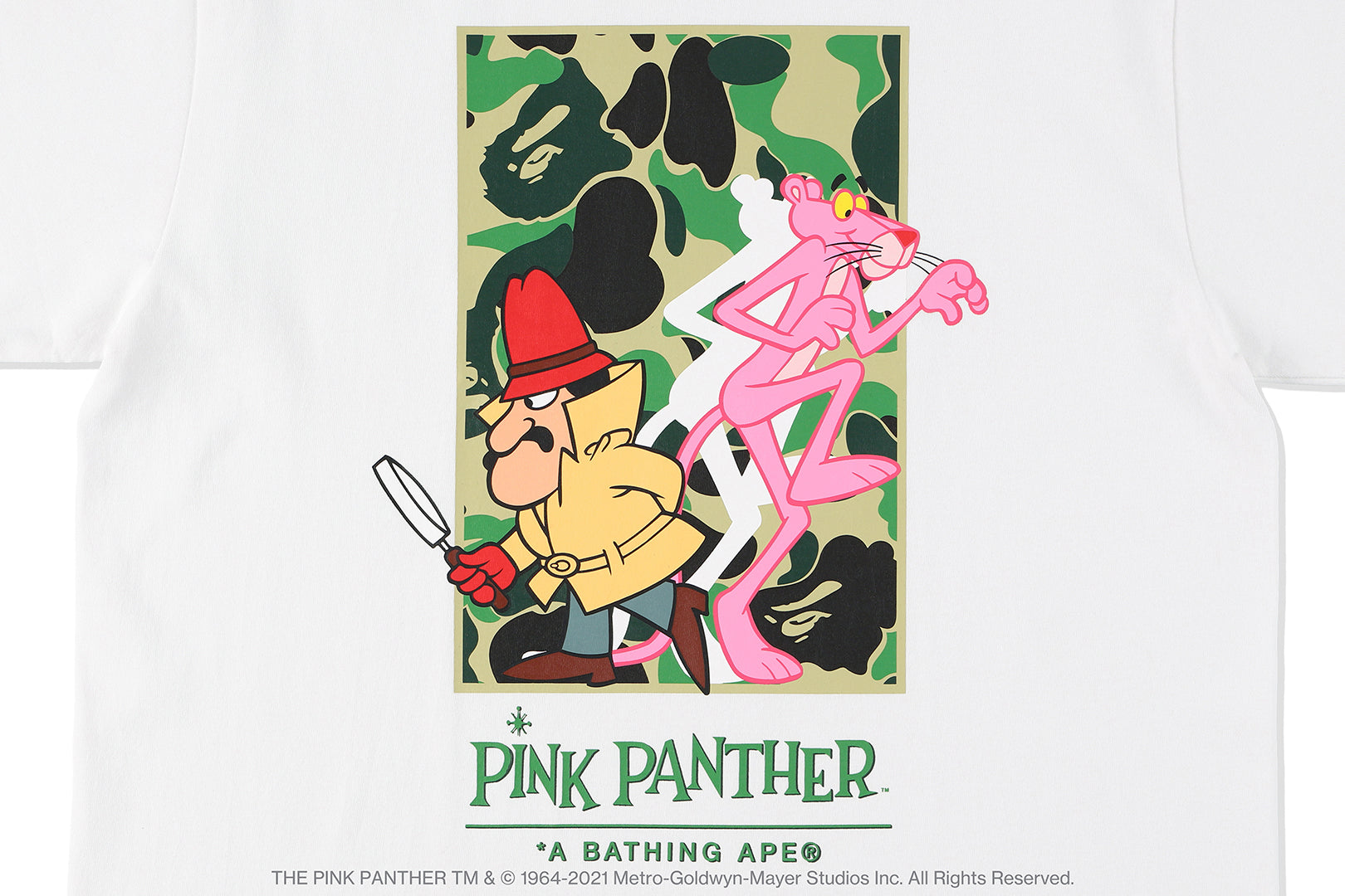 BAPE® X PINK PANTHER ABC CAMO WALL TEE – uk.bape.com