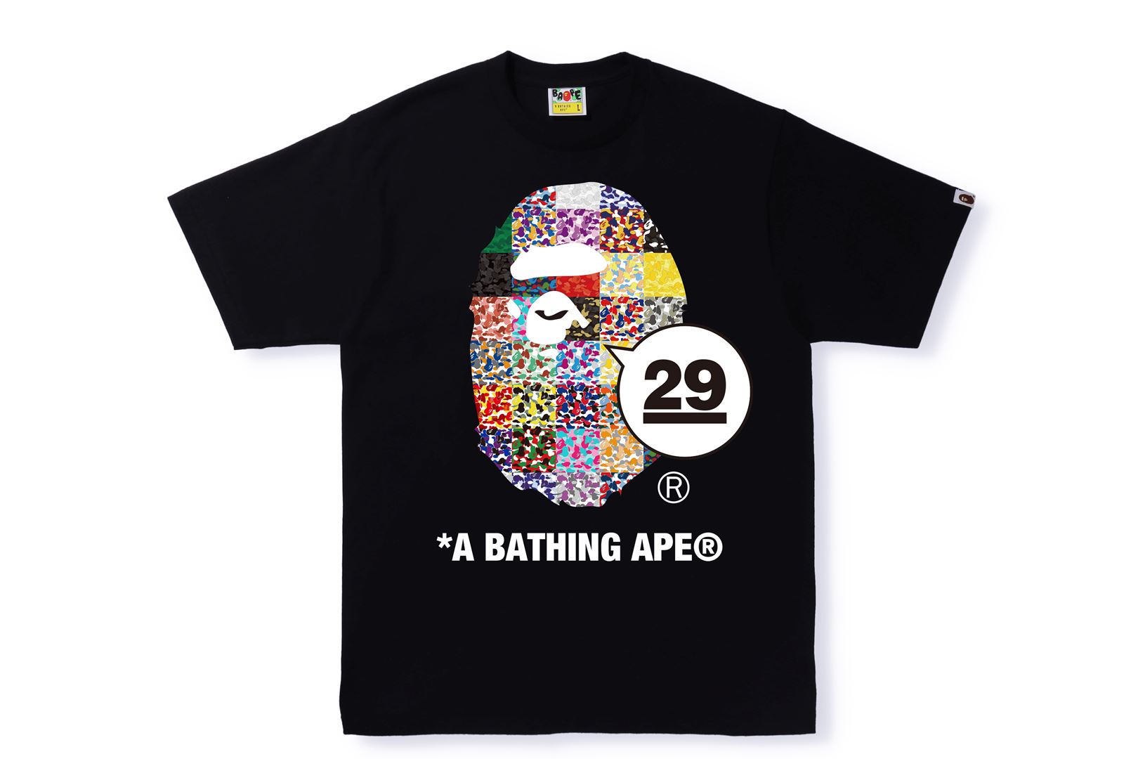 A BATHING APE 29TH ANNIVERSARY APE HEAD TEE