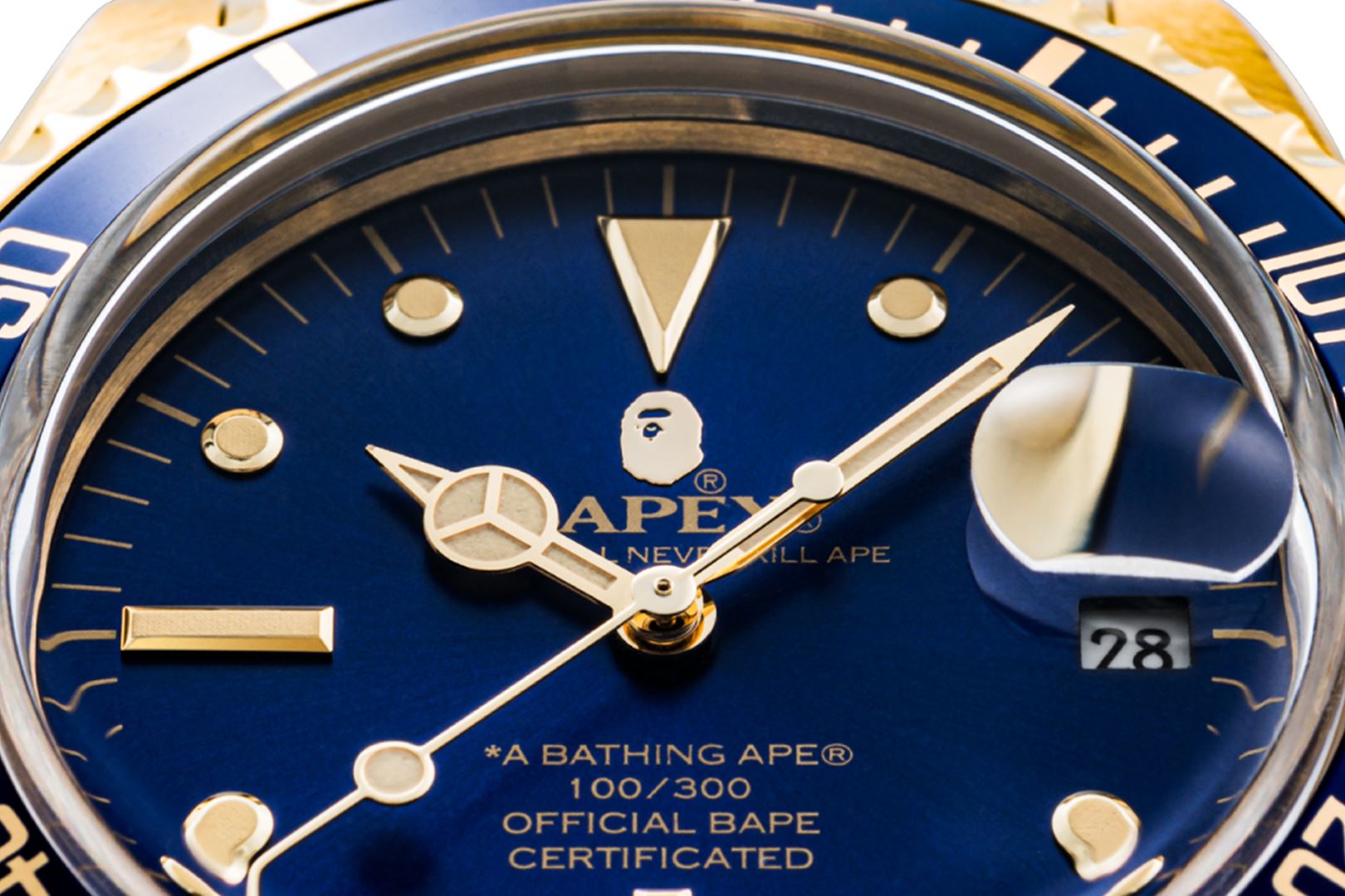 A bathing cheap ape watch