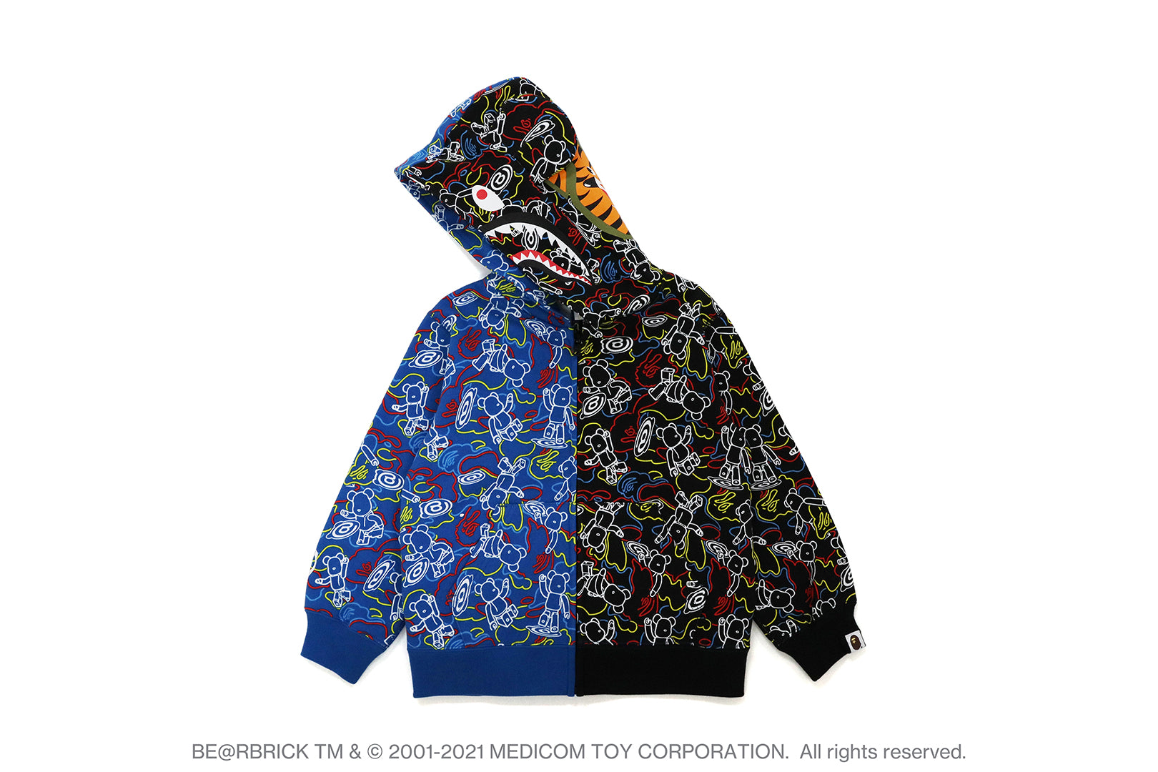 MEDICOM TOY CAMO BE@R SHARK HALF ZIP HOODIE – uk.bape.com