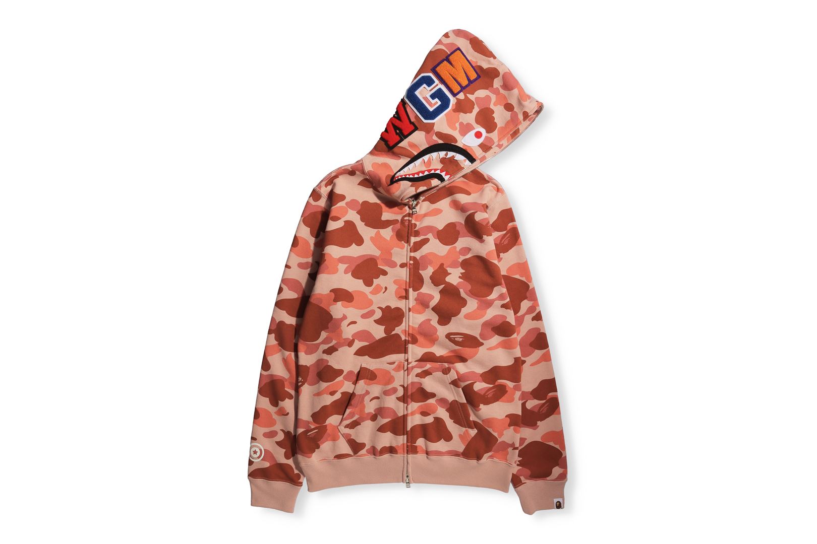 Bape hoodie hot sale orange camo