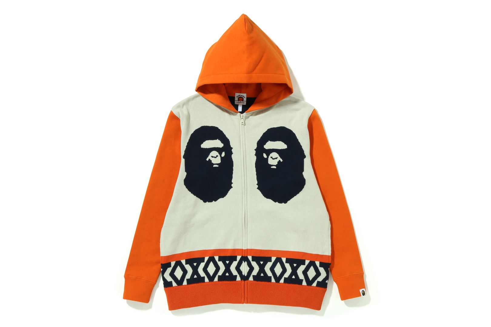 APE HEAD KNIT BODY ZIP HOODIE