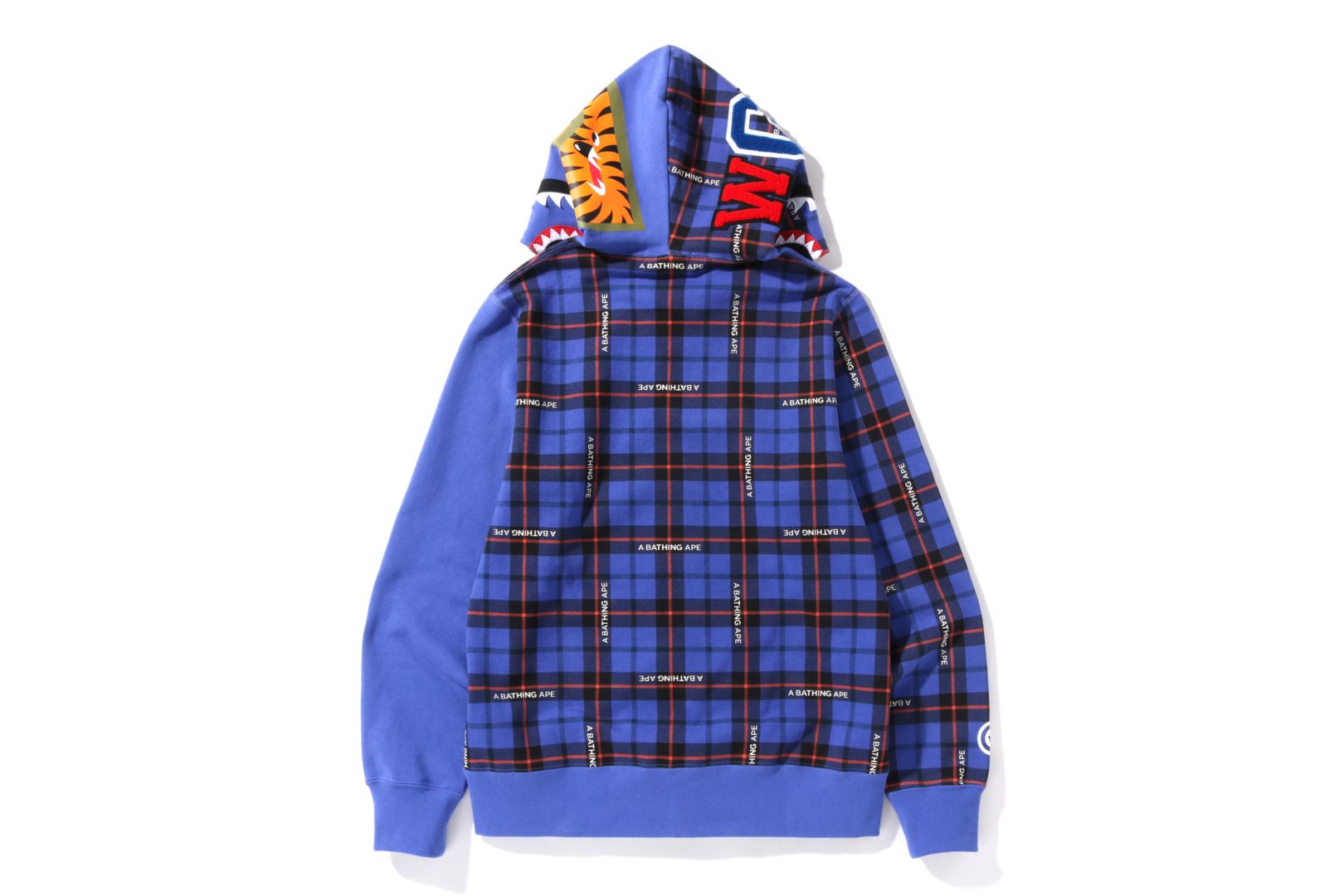 Plaid shop bape hoodie