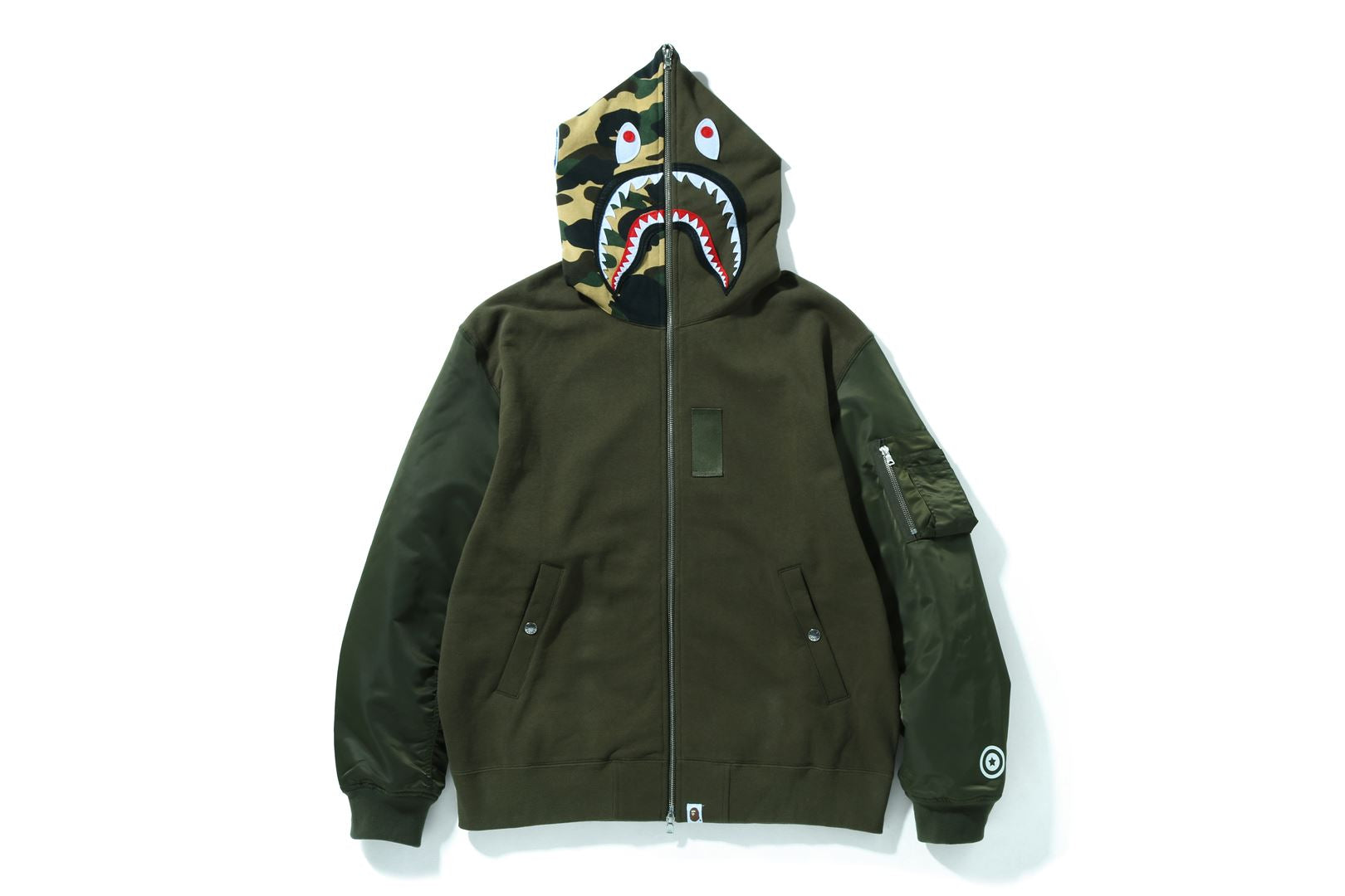 MILITARY SHARK RELAXED FIT FULL ZIP HOODIE