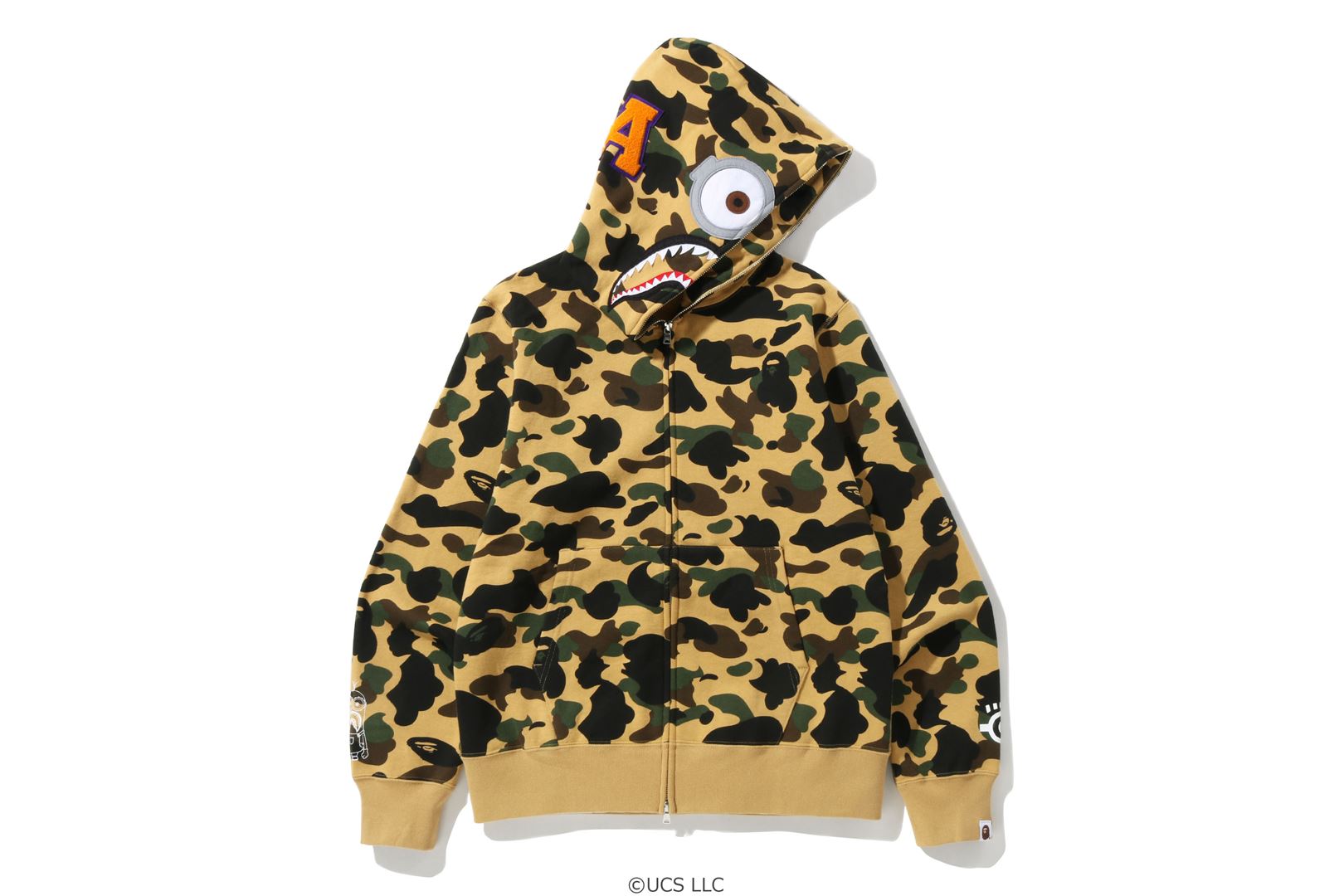 Bathing ape sales yellow hoodie