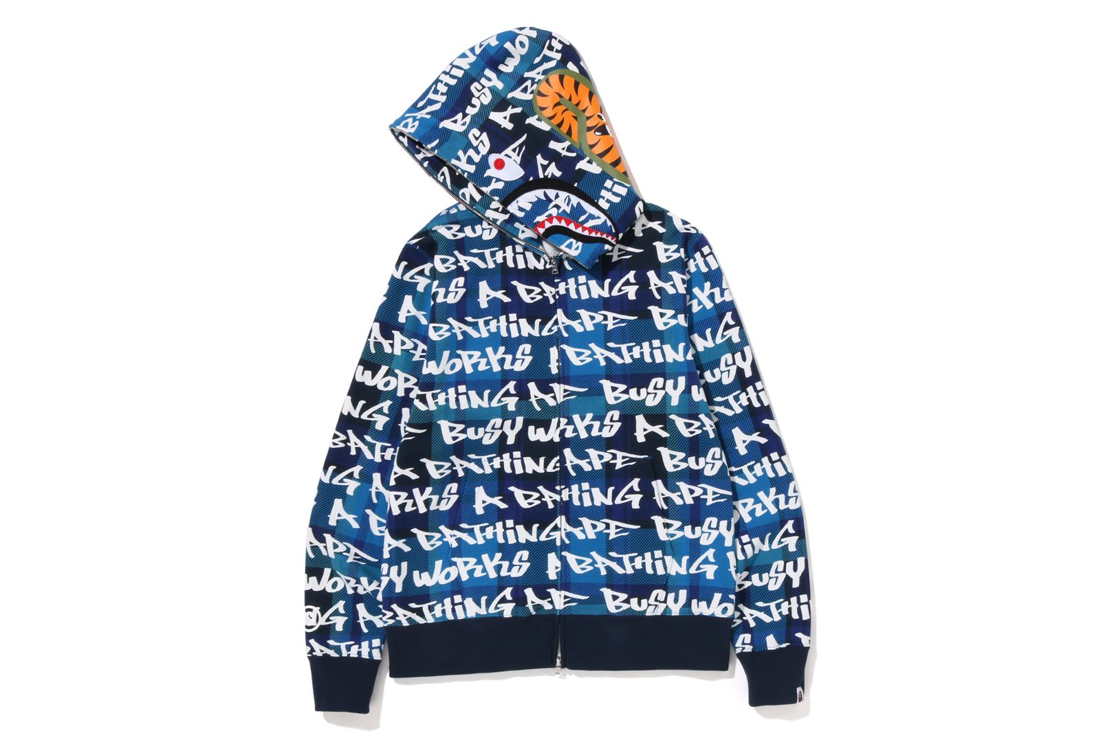 A bathing ape shop shark full zip hoodie