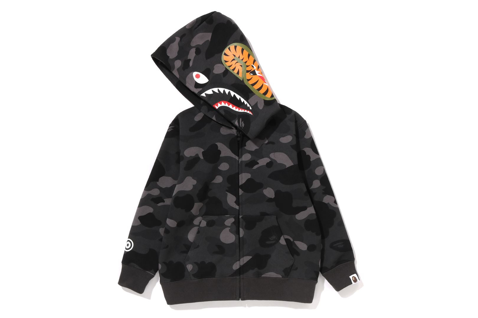 A bathing ape 2025 camo shark hoodie