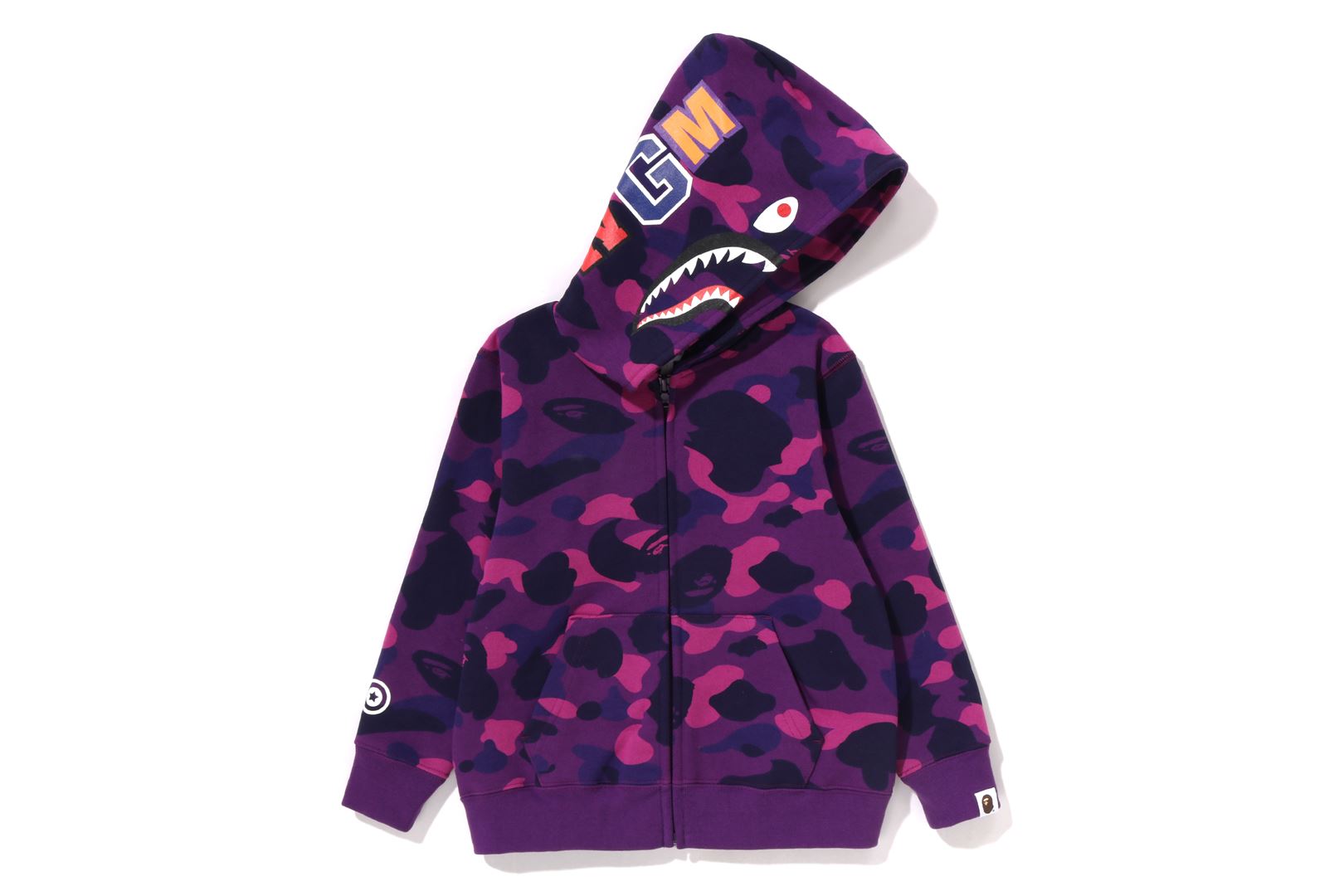 Bape mixed best sale camo shark hoodie