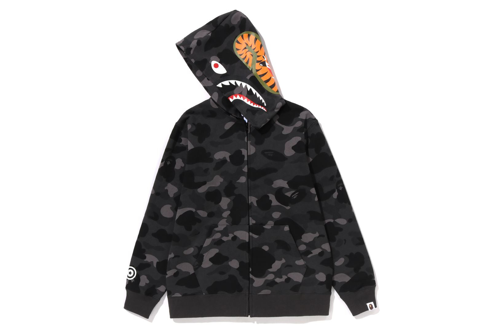 Bape shark hoodie 2025 camo black