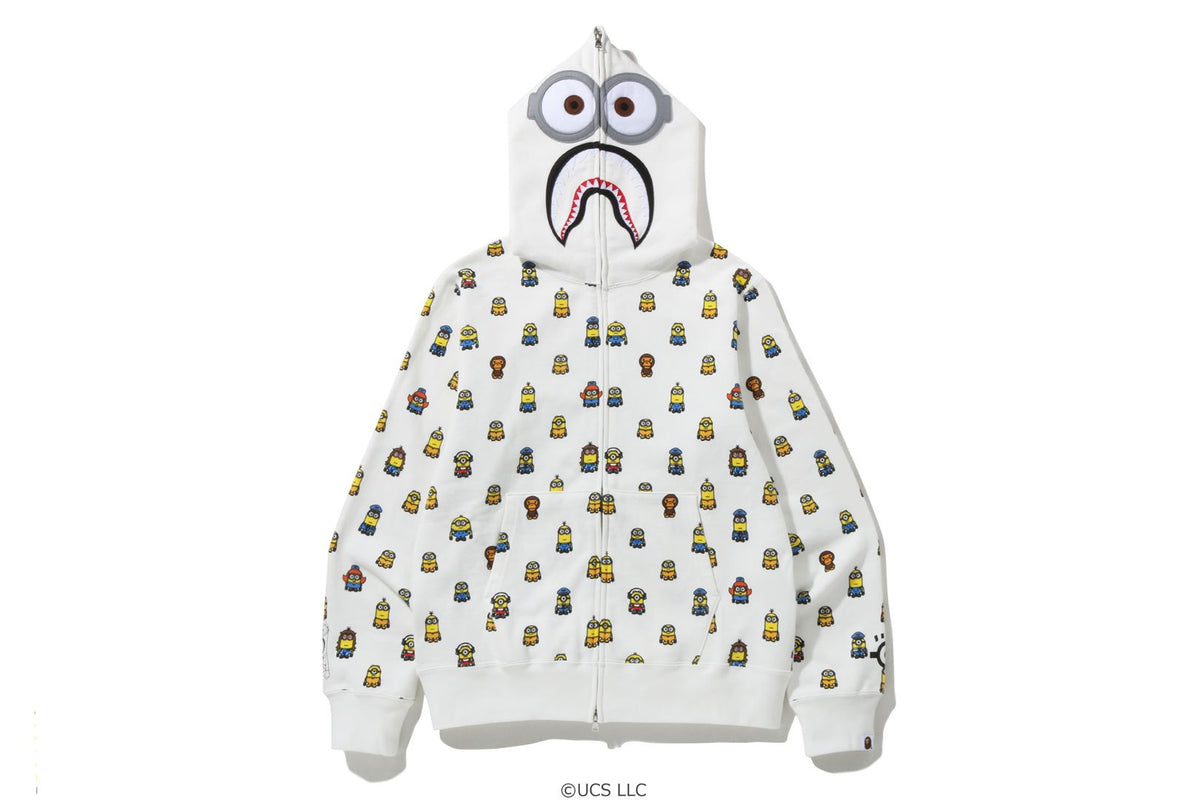 A BATHING APE® X Minions Shark Full Zip Hoodie Bape official