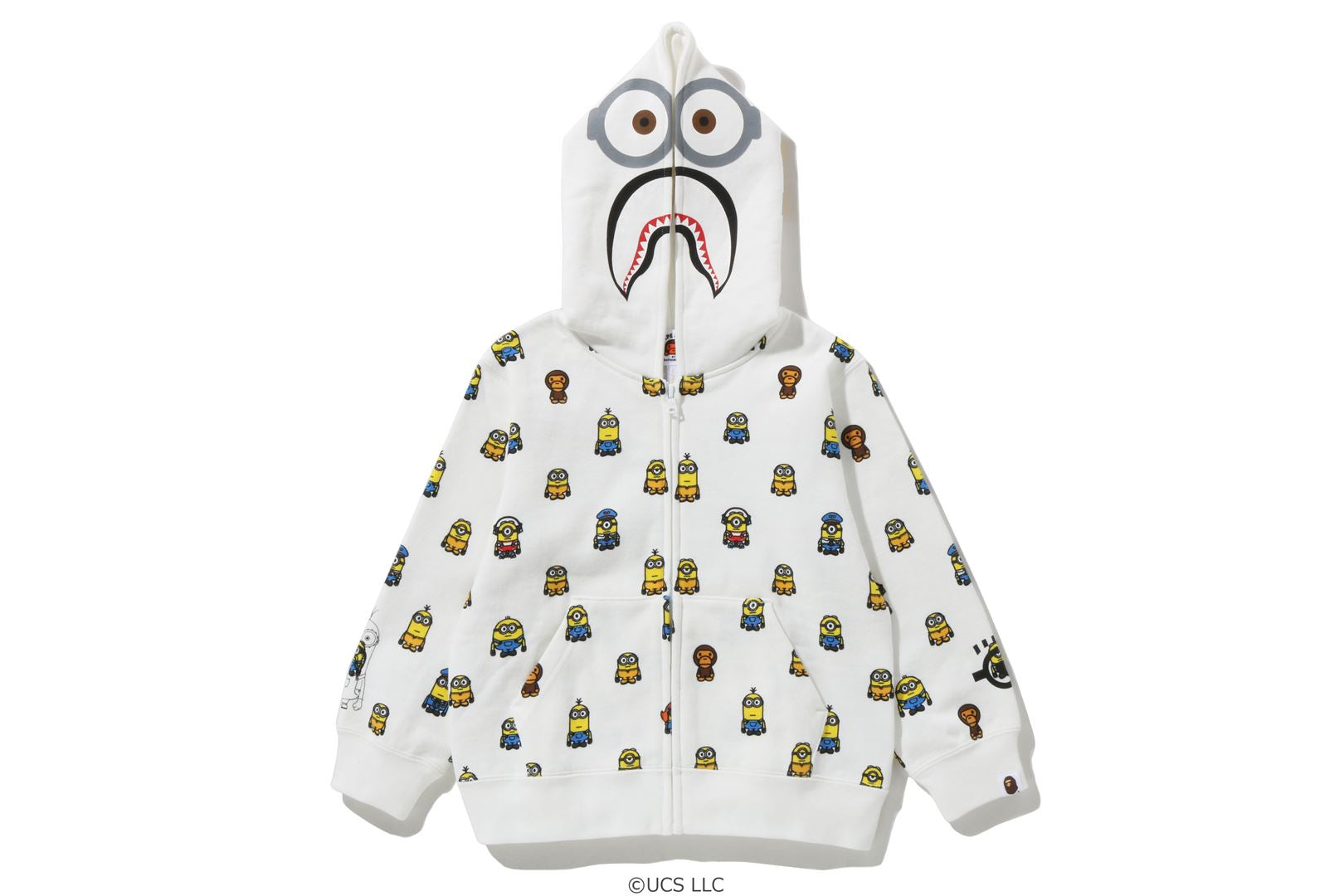 BAPE X MINIONS SHARK ZIP HOODIE uk.bape