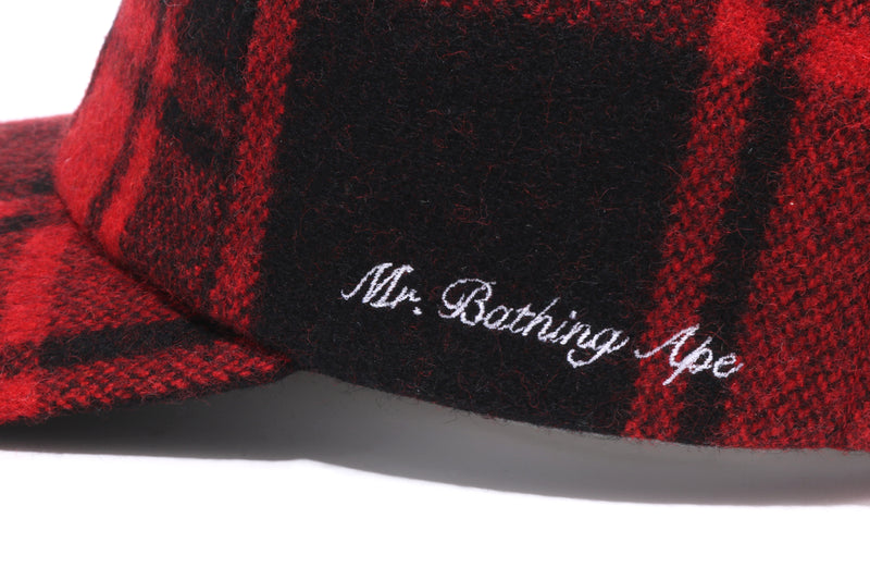 MR. BATHING APE® FLANNEL CHECK CAP