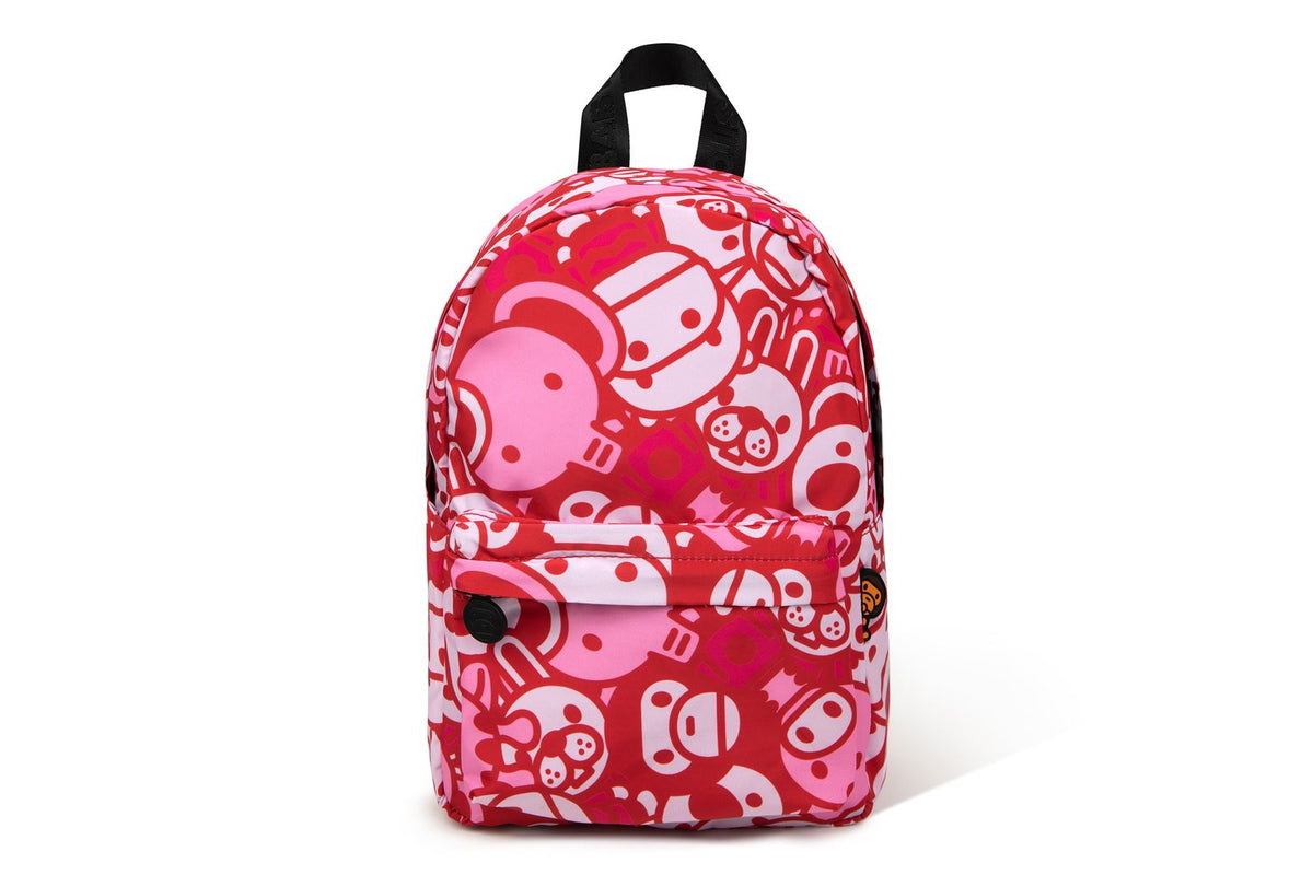 Bape Backpack Baby Milo Cotton Candy Pink Book Bag 