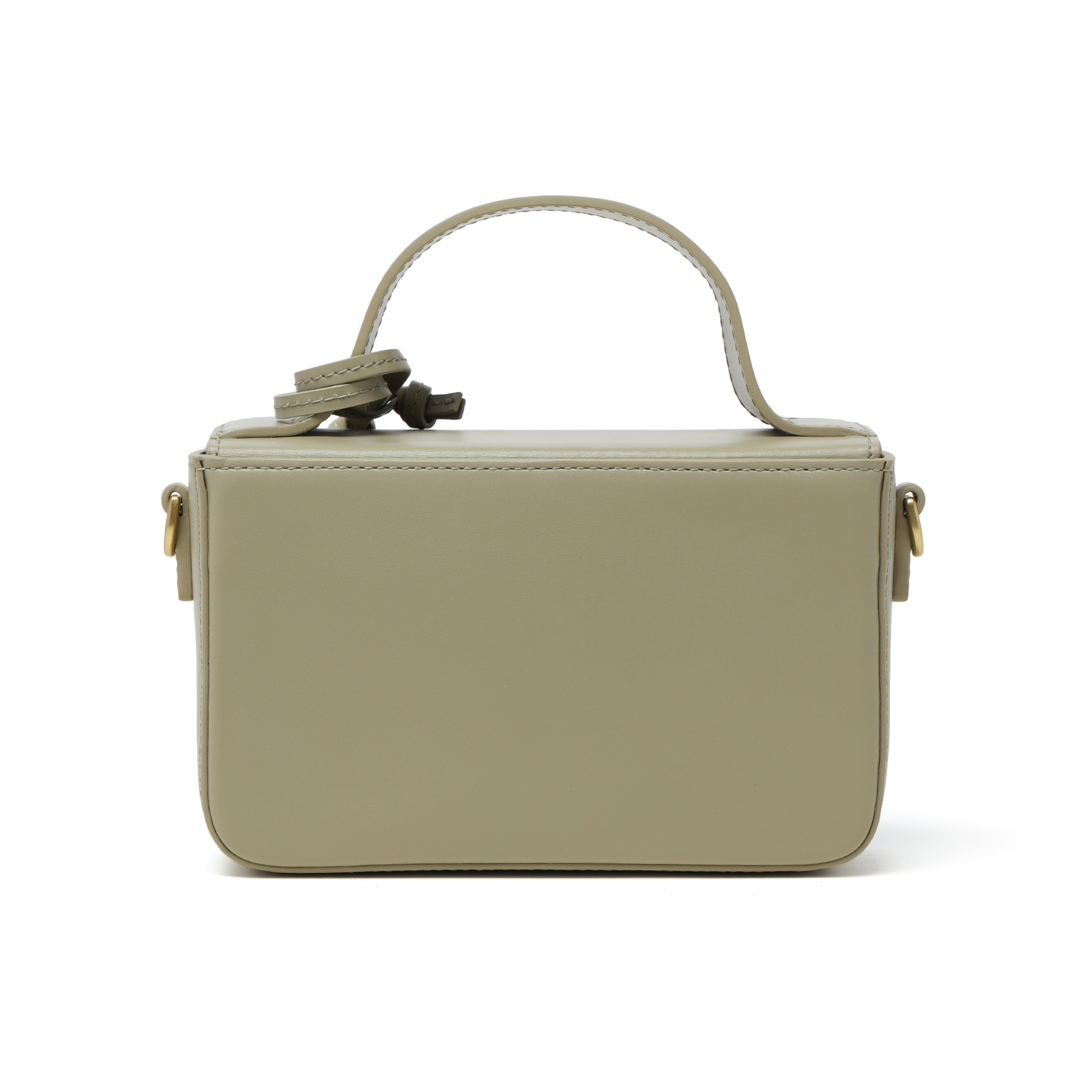 Taupe Leather Personalised Crossbody Box Handbag By Grace & Valour |  notonthehighstreet.com