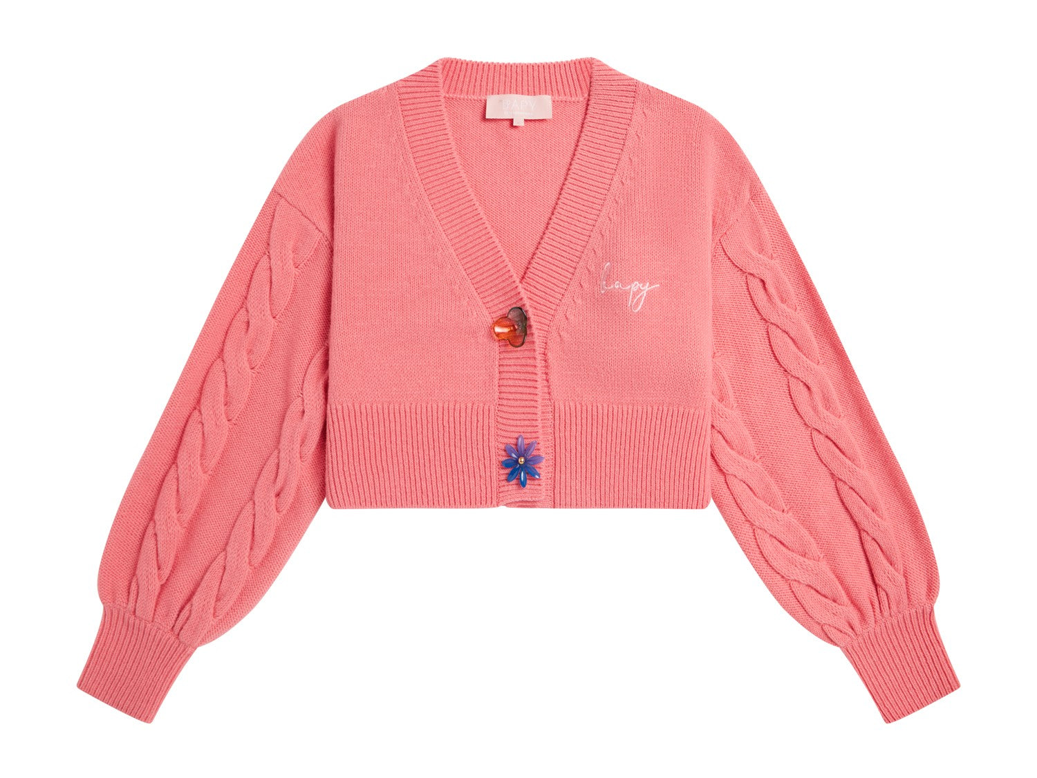 BAPY FLORAL BUTTON CROPPED CARDIGAN – uk.bape.com